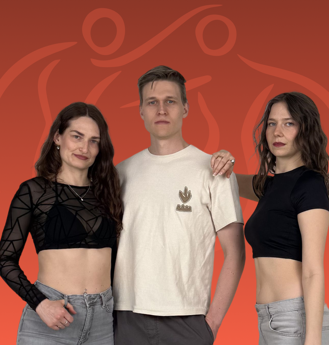 Guest teachers Gilles, Myriam, and Ronja for the BachaZouk and Role Rotation bootcamp
